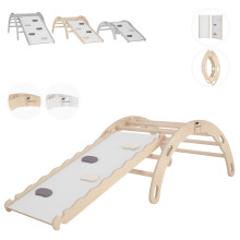 MAMOI? Indoor climbing frame for toddlers, Wooden baby gym, Play gym rocker toys made of wood for toddler, Rockers climbing frame