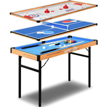 SereneLife Multi Games Table, 4 in 1 -Game Table, Portable- Folding Multi Games Table, Ping Pong, Air Hockey, Pool Billiards, and Shuffleboard,