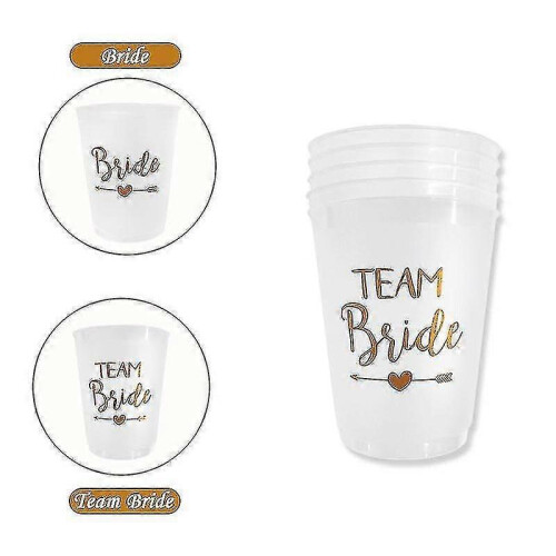 12pcs Team Bride Plastic Cup Hen Party Translucent Cups Set 1