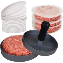 Burger Press With 100 Non-Stick Paper Meat Patty Hamburger Press Burger Maker For Bbq, Baking, Stuffed Burgers, Beef Burger