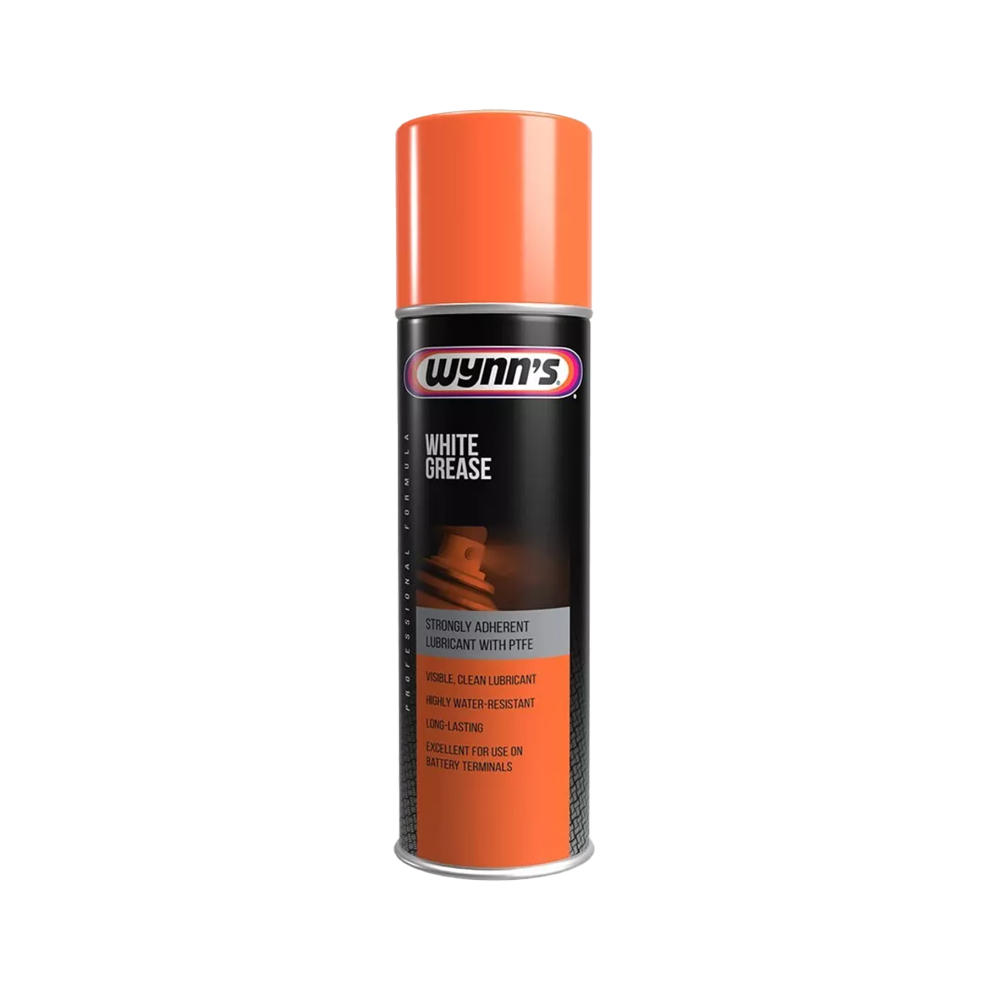 Wynns Grease Spray Visible Clean Lubricant Water Resistant 500Ml White
