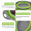 Colander Set, Kitchen Foldable Silicone Filter, Silicone Colander Easy To Clean, 2 Sizes (S+L) (Green) 6