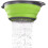 Colander Set, Kitchen Foldable Silicone Filter, Silicone Colander Easy To Clean, 2 Sizes (S+L) (Green) 3