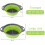 Colander Set, Kitchen Foldable Silicone Filter, Silicone Colander Easy To Clean, 2 Sizes (S+L) (Green) 5