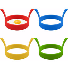4 Pack Egg Rings, Non Stick Fried Egg Ring Silicone Egg Frying Ring Heat-Resistant Round Egg Moulds For Frying Eggs Crumpets