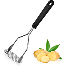 Potato Masher Stainless Steel Potato Ricer With Non-Slip Handle, Non-Stick Food Masher For Mashed Potatoes, Jam, Vegetable, Fruit
