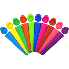 Silicone Ice Lolly Moulds - 10 PCS Ice Cream Moulds Popsicle Moulds With Lids, Bpa Free Ice Pop Moulds (Colourful)
