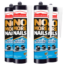 UniBond No More Nails Indoor & Outdoor Waterproof Cartridge 450g, 4Pk