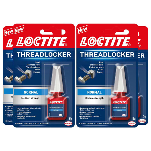 Loctite Loctite Medium Strength Easy to Use Threadlocker Transparent Adhesive 5g, 4 Pack