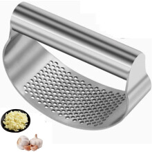Garlic Press Stainless Steel Garlic Crusher Presser Ginger Grater Chopper Easy Clean