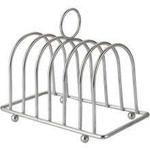 Bread Loaf Stand Toast Rack Holder Food Stand Countertop Baking Shelf Irontoast Rack For Kitchen Bakeware Silver