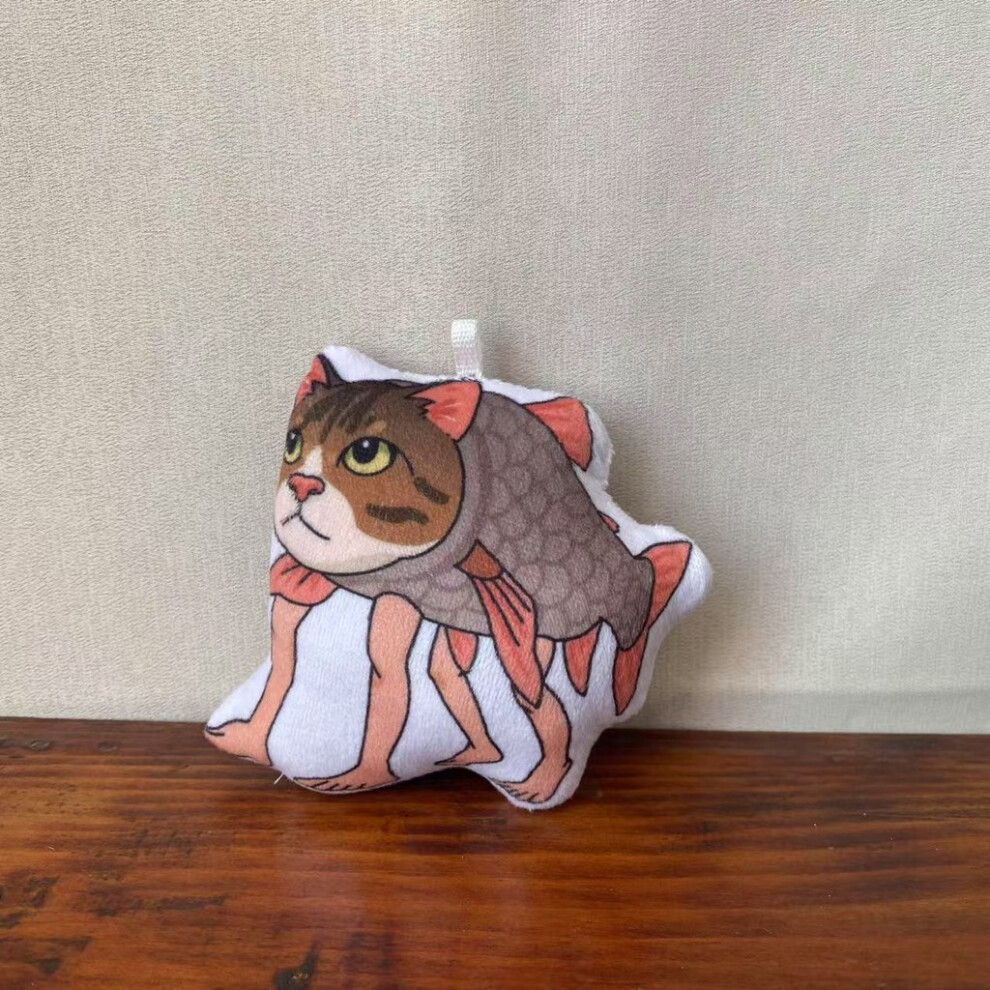 (Brown Gray) Al Italian Brainrot Tung Tung Sahur Tralalero Tralala Keychain Plush Pendant-image-OPC-PH82HSF-NEW