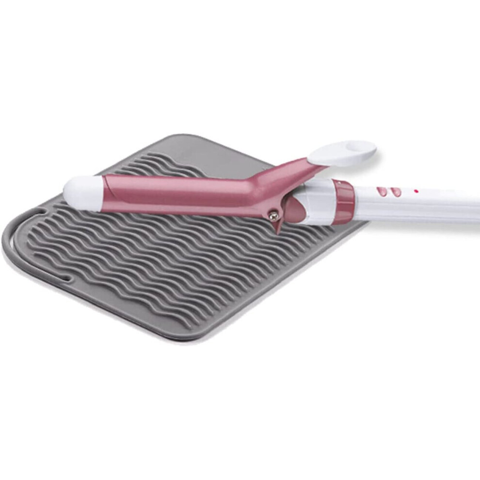 Grey Heat Mat For Hair Straighteners Silicone Curling Wands Mat Silicone Heat Resistant Mat For Hair Straightener