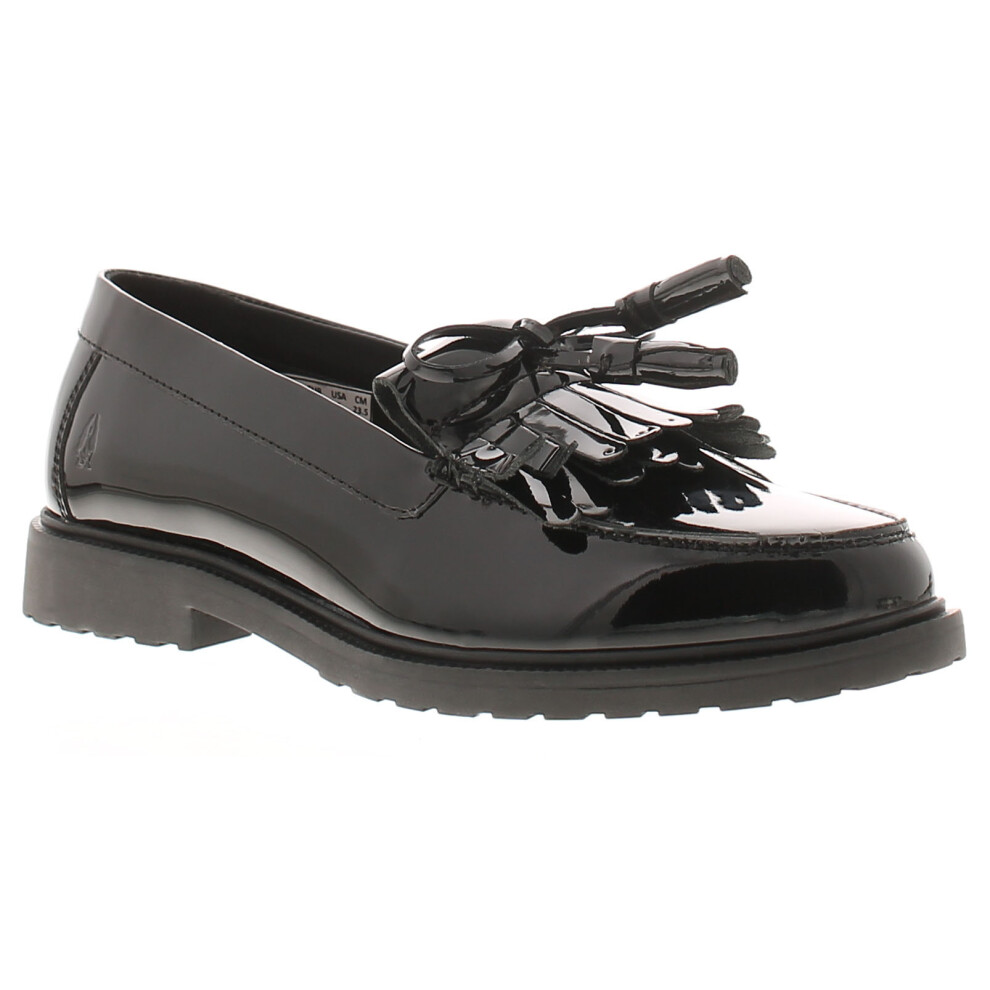 (Multicoloured, 7 (Adults')) Hush Puppies Womens Shoes Verity Kiltie Leather Slip On black patent UK Size