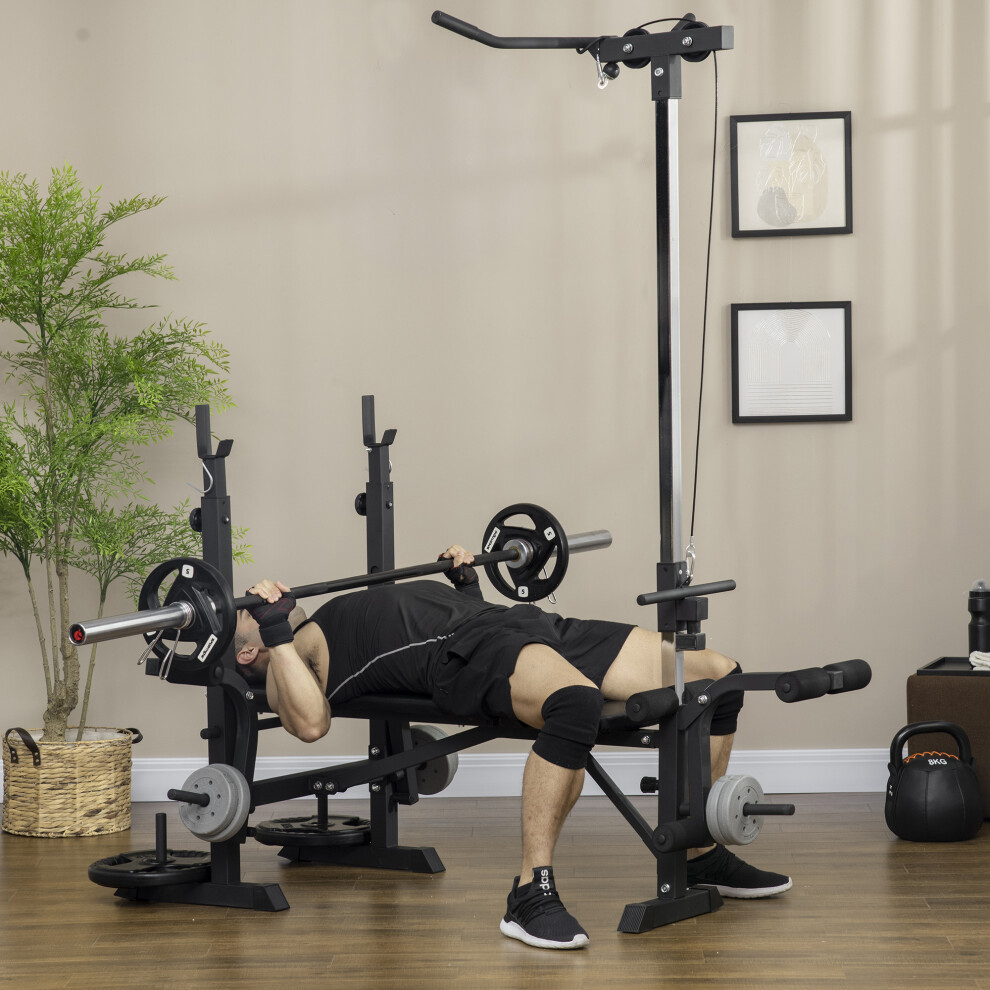 HOMCOM Adjustable Weight Bench Multifunction Full Body Workout Bench