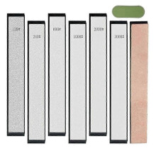 (As show, One size) Diamond Sharpening Stone,6 Whetstone-120/240/600/1000/2000/3000,1 Strop,1 Polishing Paste compatible with Fix-A