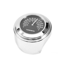 (As show, One size) Motorcycle Clock Thermometer Mount Bike Handlebar Waterproof Bicycle Night Glow Thermometer