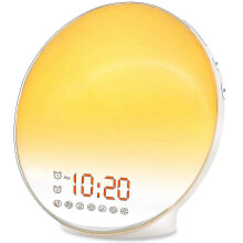 (As show, One size) Sunrise Alarm Clock, Suitable For Children, Heavy Sleepers, Bedroom, Sunrise Simulation, Sleep Aid, Dual Alarm Clock, Fm Radio, Snooze, Night Light, D