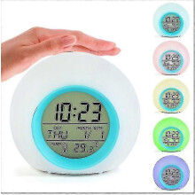 (As show, One size) Kids Alarm Clock, 7 Color Changing Led Digital Clock For Boys Girls, Wake Up Clock Touch Control Snooze