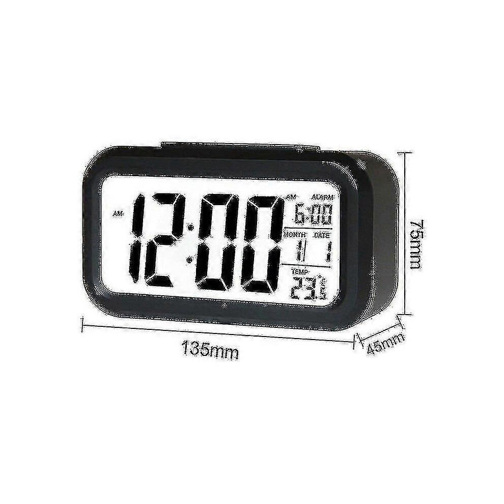 Kikidex (As Show, One Size) Electronic Alarm Clock, 1 Piece, Black