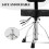 Drum Throne w/ Back Adjustable Height Hydraulic Drum Stool Seat Saddle 5