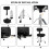 Drum Throne w/ Back Adjustable Height Hydraulic Drum Stool Seat Saddle 6