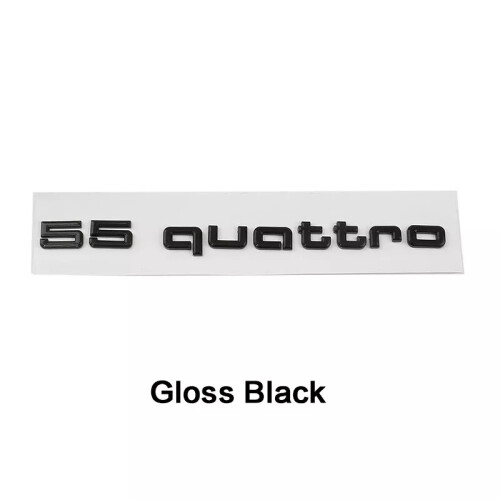 For Audi e-tron 55 Quattro Rear Badge Trunk Boot Emblem Sticker Gloss Black
