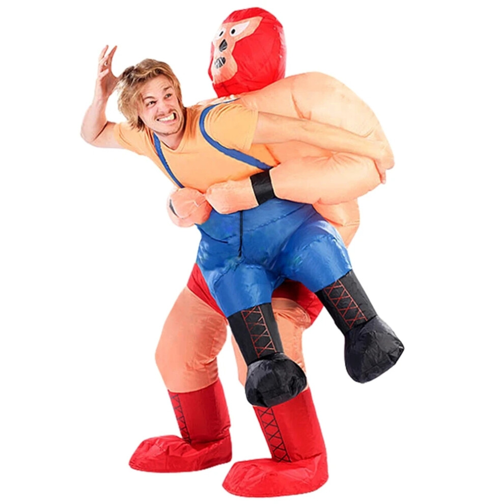 Mdsrjone (01.1107, Fit Height 155-195Cm) Op5 Adult Man Wrestling Fighter Inflatable Costumes Halloween Cosplay Costume Funny Party Role Play Disfraces For Woma