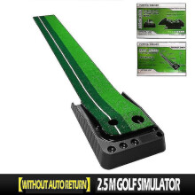 (As show, One size) Indoor Golf Putting Green Portable Mat Mini Golf Practice Training Aid, Games And Gifts With Auto Re
