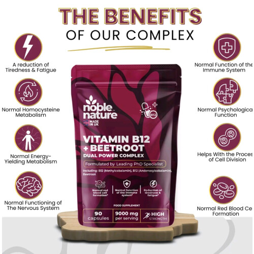 Vitamin B12 & Beetroot Complex - 9000mg of Beetroot per serving 1