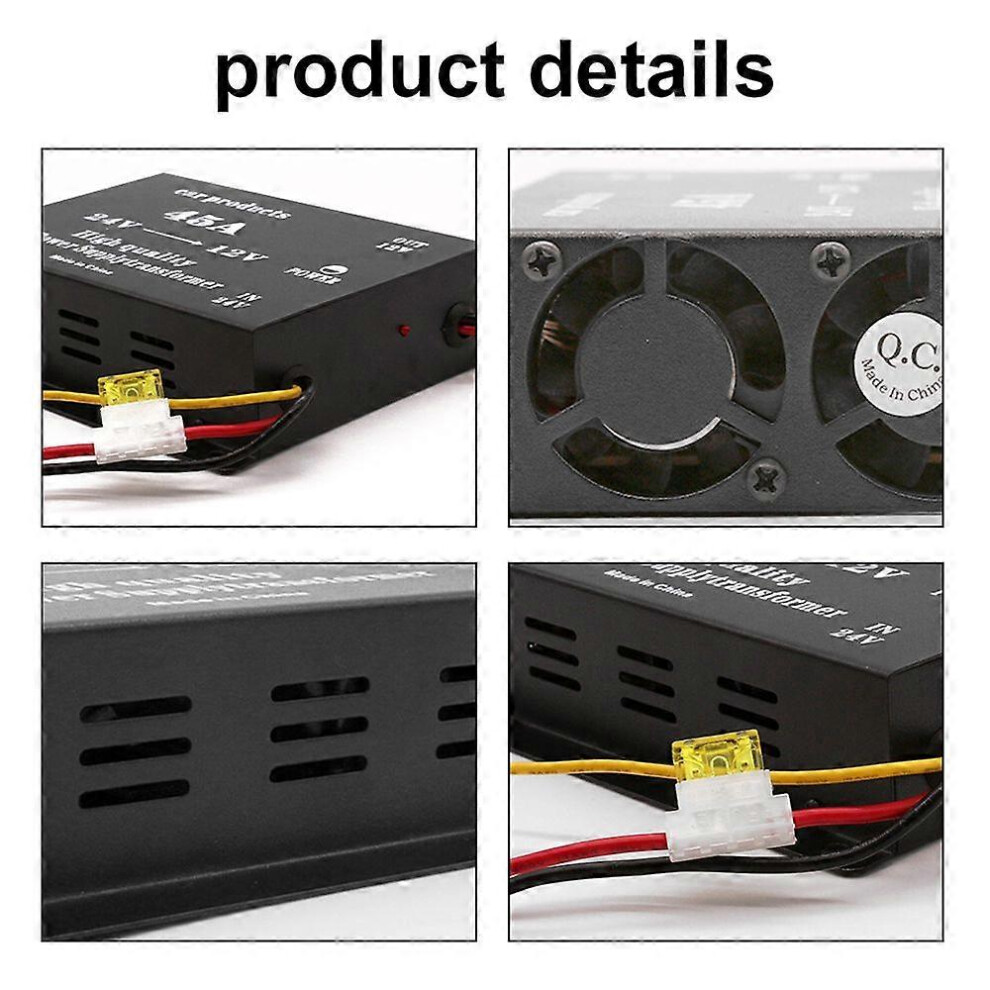 (As Show, One Size) Direct Voltage Reducer 24Volt Step Down To 12Volt Voltbuck Regulator Voltage Transformer Direct Voltage Converter Voltage Inverter 6909775969342