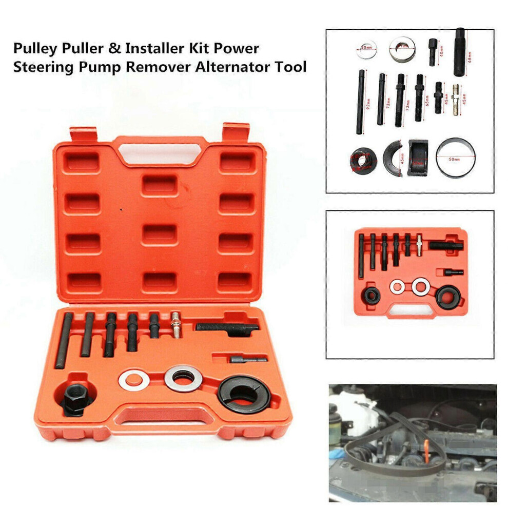 (As Show, One Size) Automotive Pully Puller Remover Installer Set Power Steering Pump Alternator Pulley 6909775961278