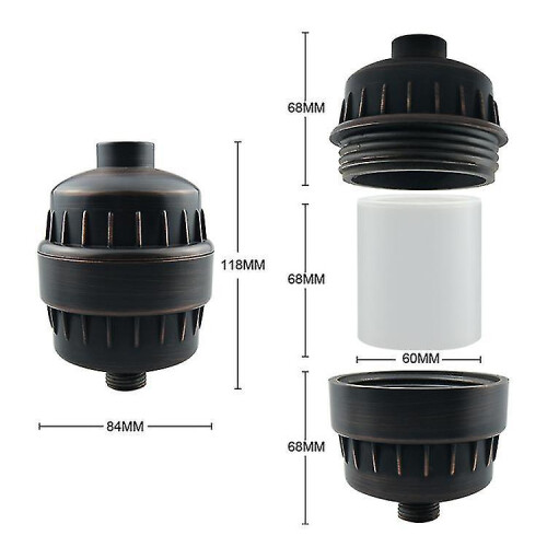 (As show, One size) Home shower bath beauty dechlorination water purification filter 1
