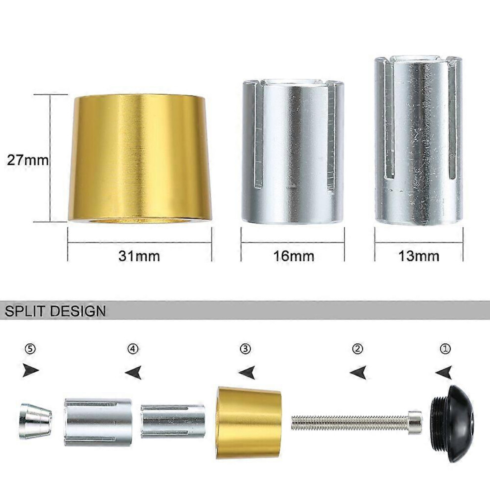(As Show, One Size) Pair Of Universal Motorcycle Motorbike Aluminum Handlebar Bar Ends Plugs Grip Caps 6909775980545