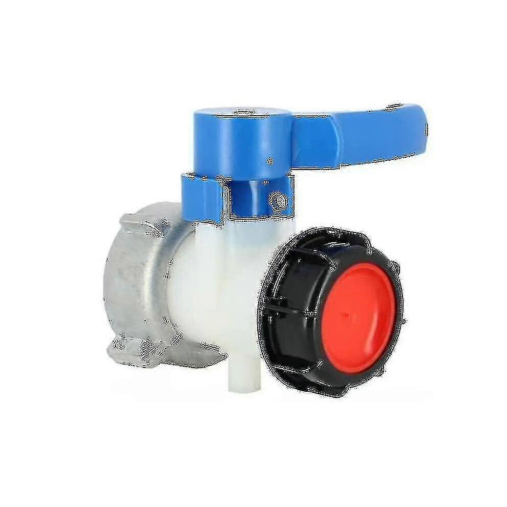 (As Show, One Size) Butterfly Valve With Aluminum Floating Nut Compatible 1000 Liter Ibc Tank, S75x6 Nut And S60x6 Outlet Scrollsqy Get It_gift Of G 6909775946077