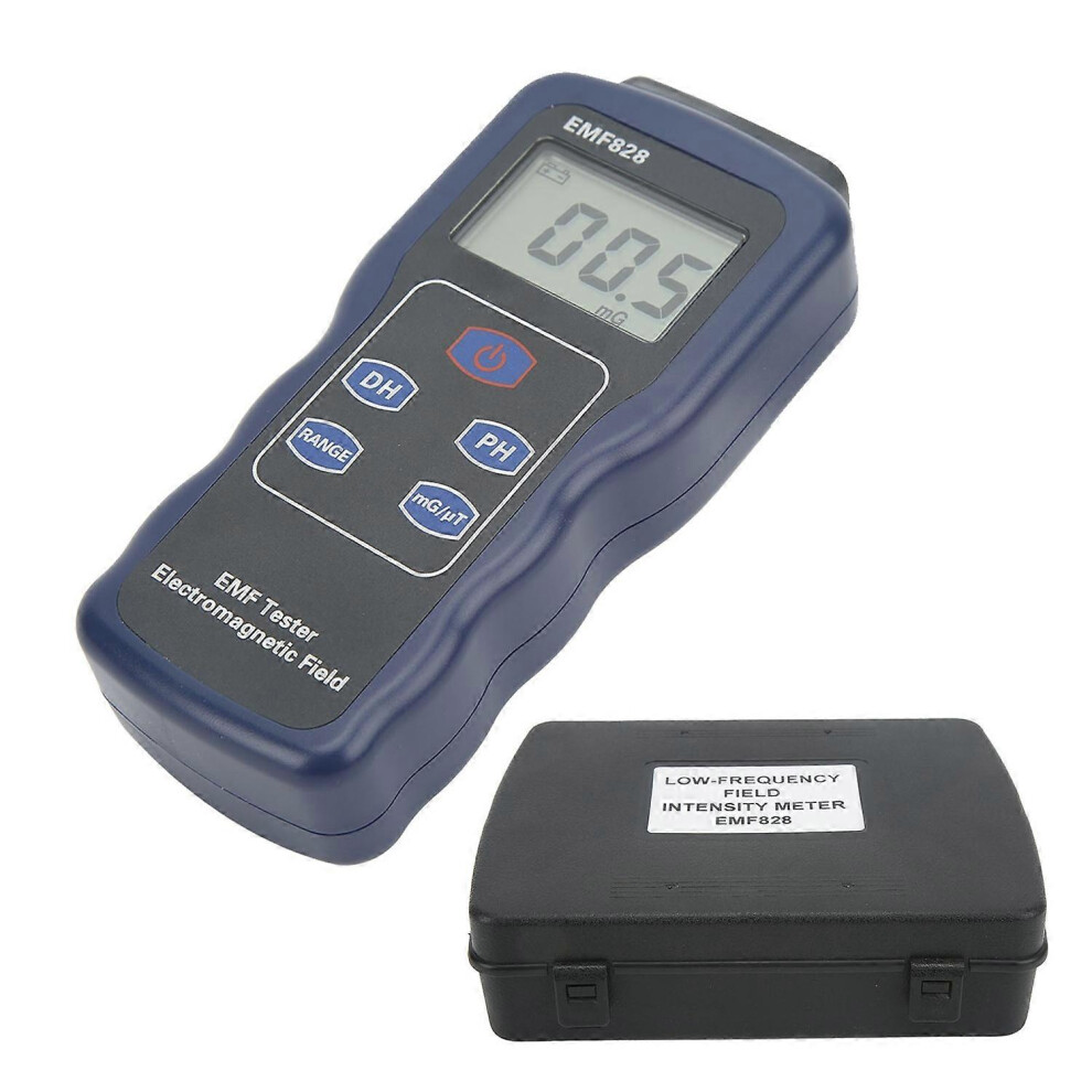 (As Show, One Size) Low Frequency Field Strength Meter Lcd Display Electromagnetic Radiation Tester Emf Detector 6909775626047