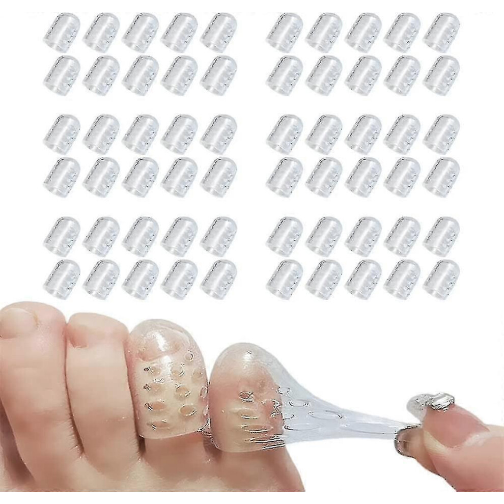 (As show, One size) Silicone Anti-friction Toe Protector, Gel Toe Protectors Breathable Toe Covers Toe Sleeves For Corns, Blisters And Ingrown Toenail