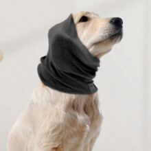(M, Pink) L-Black:Pet Dog Cat Hat Anxiety Relief Grooming Ear Cover Muffs Protect Scarf_Gift Of G