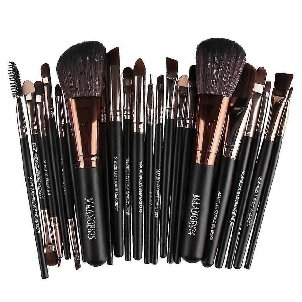 (As show, One size) Make Up Brushes Professional Makeup Brushes Set 22pcs Foundation Blending Blush Eyeliner_Gift Of G