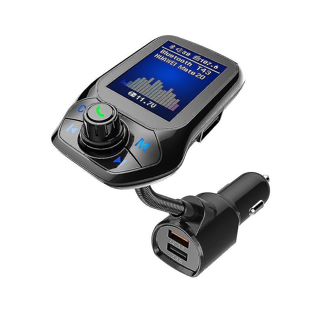 (As Show, One Size) Car Mp3 Bluetooth Player Car Charger Qc3.0 Fast Charge Bluetooth Fm Transmitter 6909775793718
