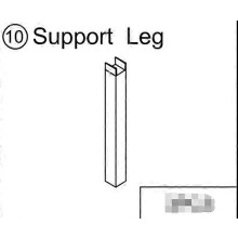 (As show, One size) Support Leg for Velvet Upholstered Platform Bed Frame with Gold Trim FQ