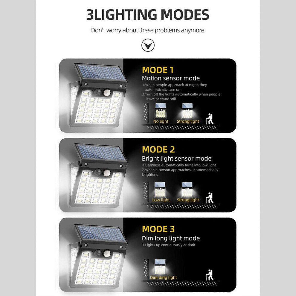 (As show, One size) Solar Wall Lights Home Solar Garden Lights Outdoor Lights Waterproof Body Sensor Wall Lights-image-OPC-PH855DN-NEW