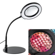 10X Magnifying Glass with Light and Stand with 5 Colour Modes