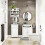 (White) Bathroom Cabinet 1 Door 1 Drawer Storage Unit FSC 4