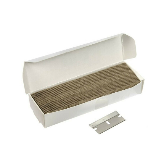 100 Pack Steel Razor Blade Single Edge Heavy Duty Scraper Cutter Blade
