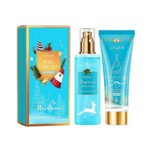 (Blue Fragrance) Jaysuing Christmas Fragrance Body Care Kit Body Spray Body Lotion Holiday Party Fragrance