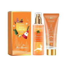 (Orange Fragrance) Jaysuing Christmas Fragrance Body Care Kit Body Spray Body Lotion Holiday Party Fragrance