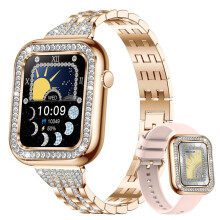 (Bluetooth callSteel band Gold 1)2025 New Adult Smart Watch Bluetooth Call Waterproof Bracelet Multi