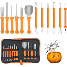 Carving Tools Set, 13PCS Halloween Pumpkin Carving Tools Different Shape Professional DIY Carving Kit with Storage Bag for Halloween Decoration