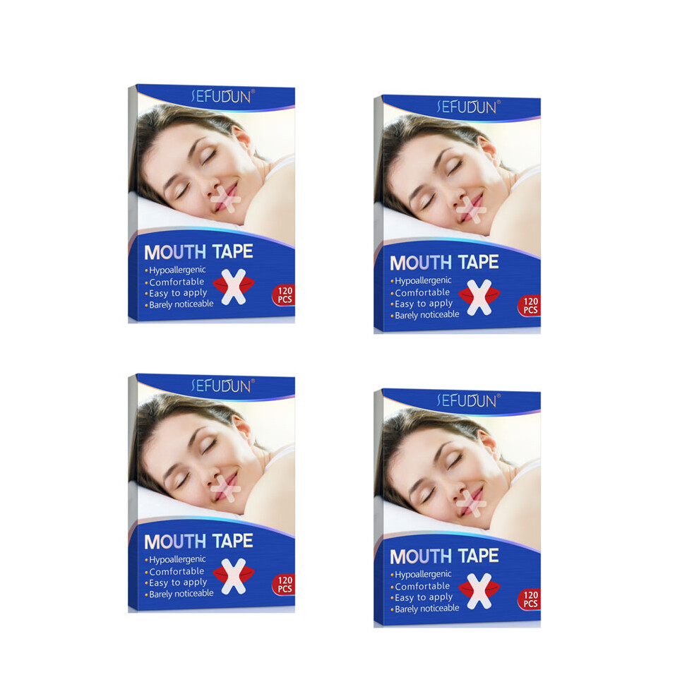 (480PCS/4BOX) Mouths Tape Anti-Snoring Seal Tape For Snoring And Nasal Breathingï¼Less Mouth Breathing,Stop Snoring Aids for Men and Women, Long Last